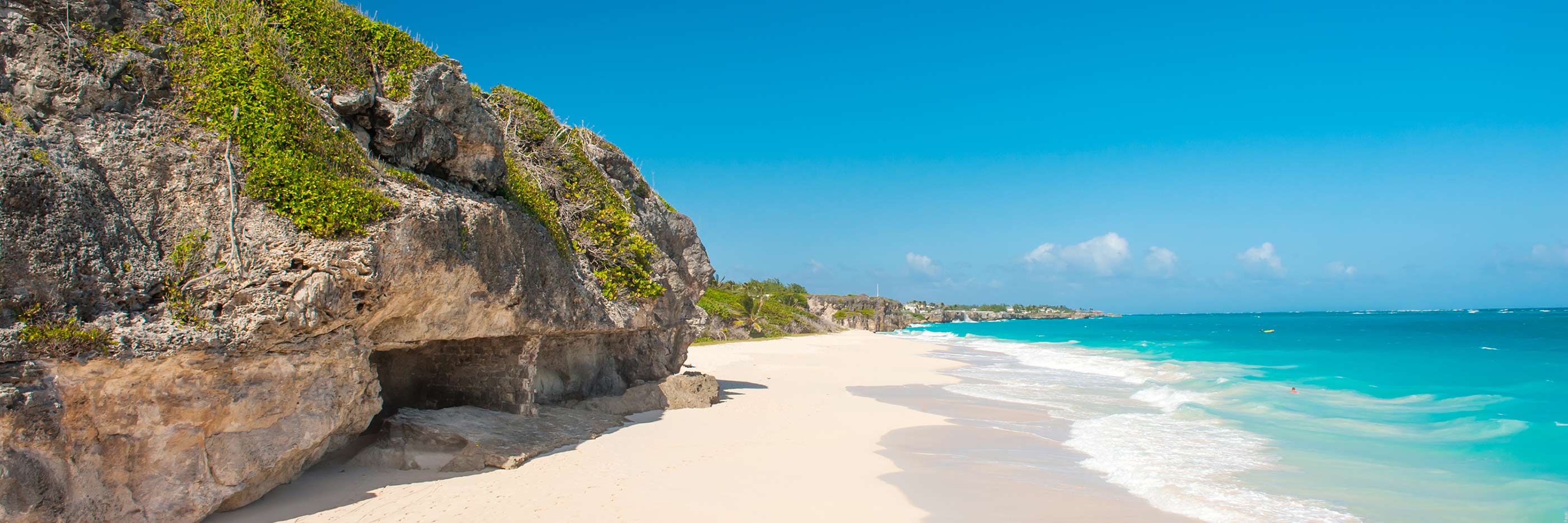 Dazzling white sands on Crane Beach, Barbados