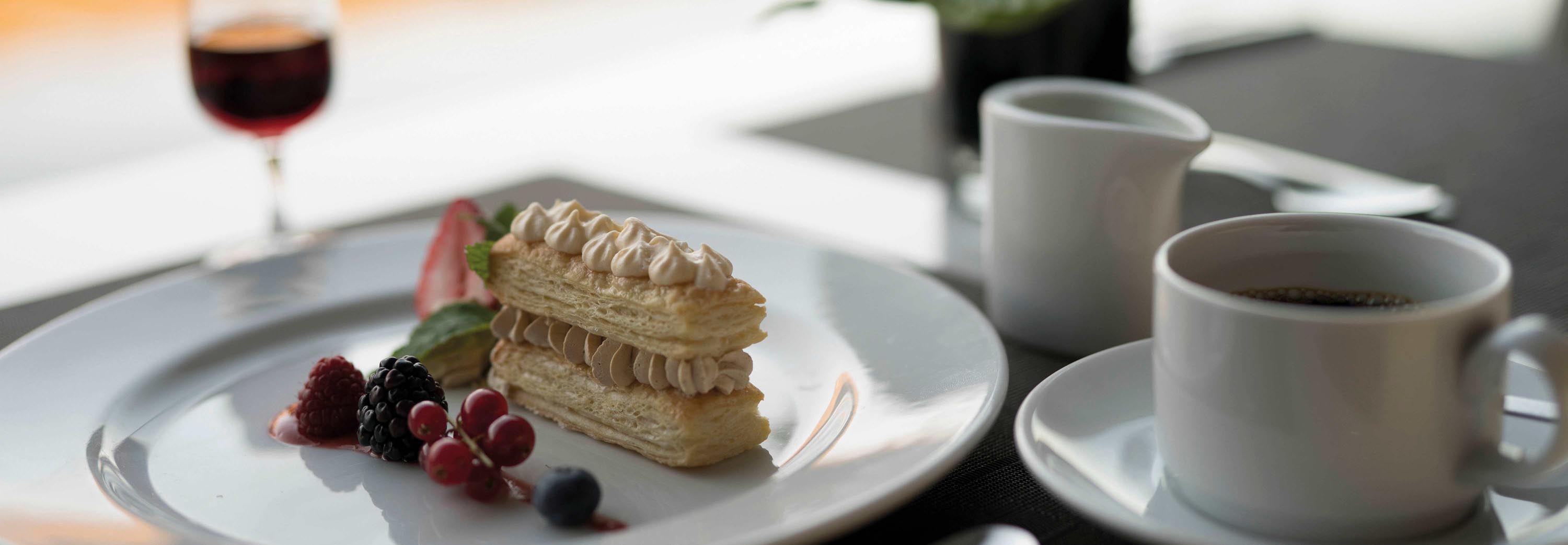 Paired wine and dessert on board Emerald Radiance