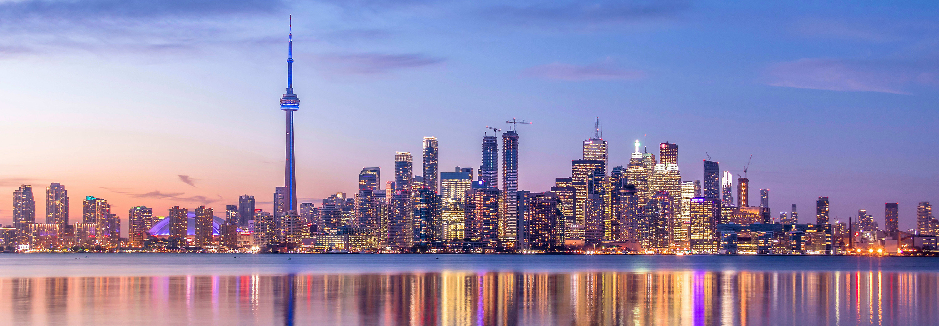 The CN Tower takes centre-stage on Toronto’s city skyline