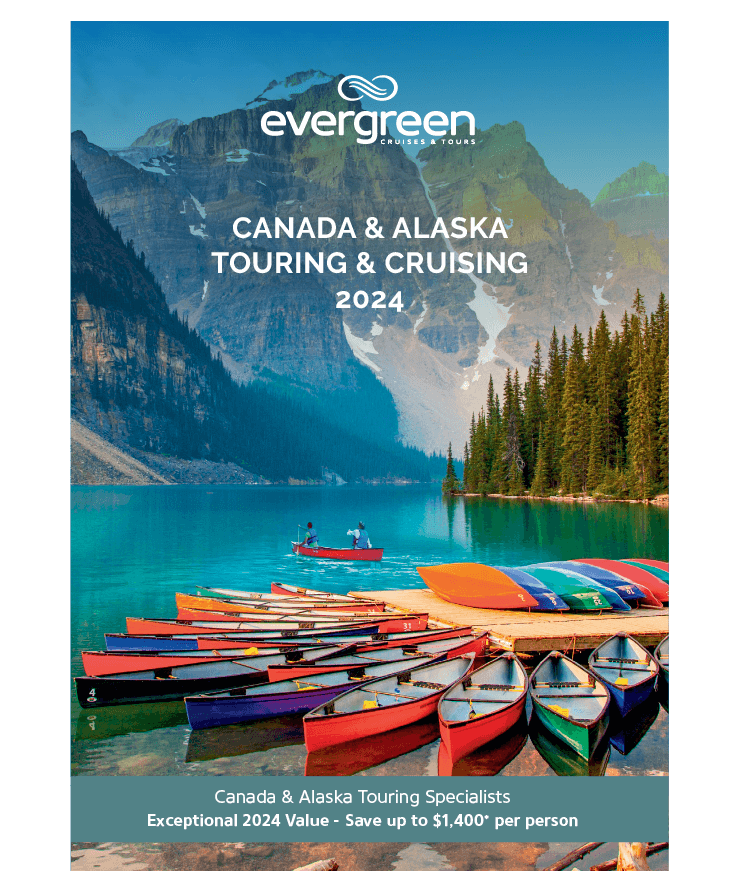 Brochure cover for Evergreen Canada 2024 tours