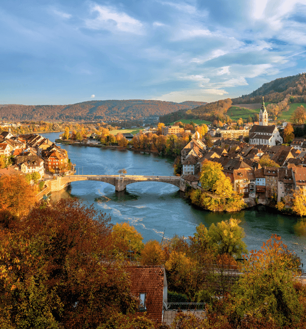 The magnificent Rhine River, Basel, Switzerland