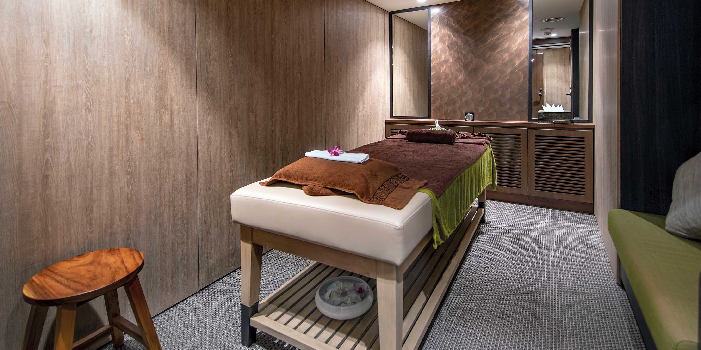 Treatment room in the Wellness Area on board a luxury river ship in Southeast Asia